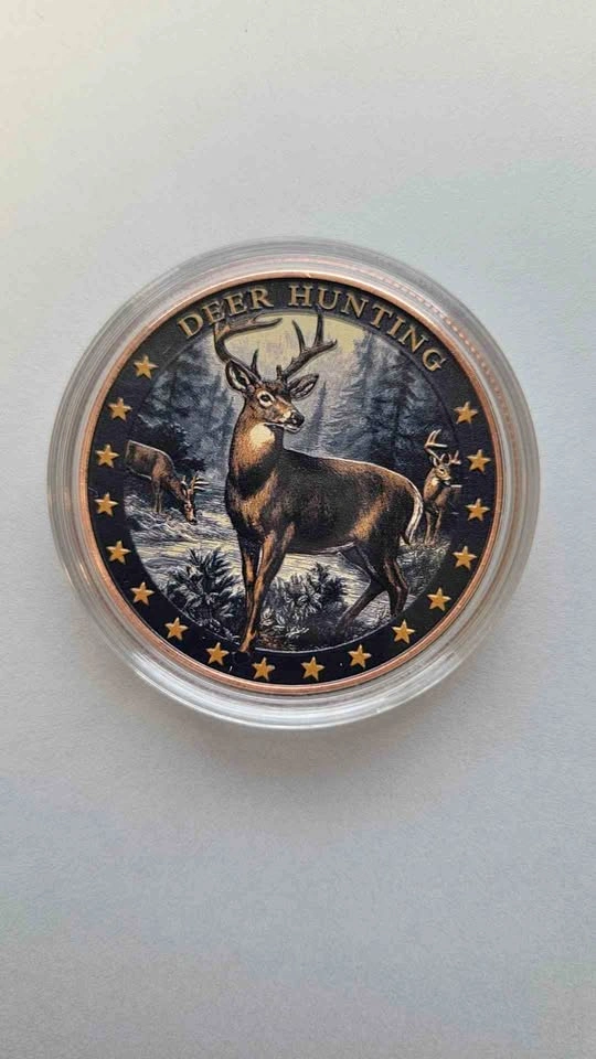 1oz AVDP Deer Hunting Collectible 999 Colorized Copper