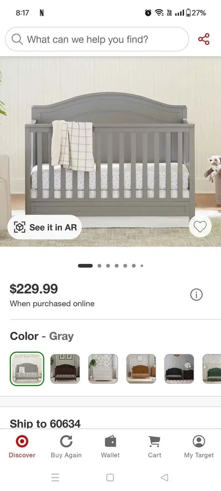 charlie 4-in-1 convertible grey crib - photo 5