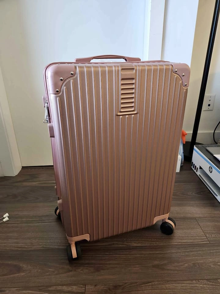 24 in pink luggage with TSA lock
