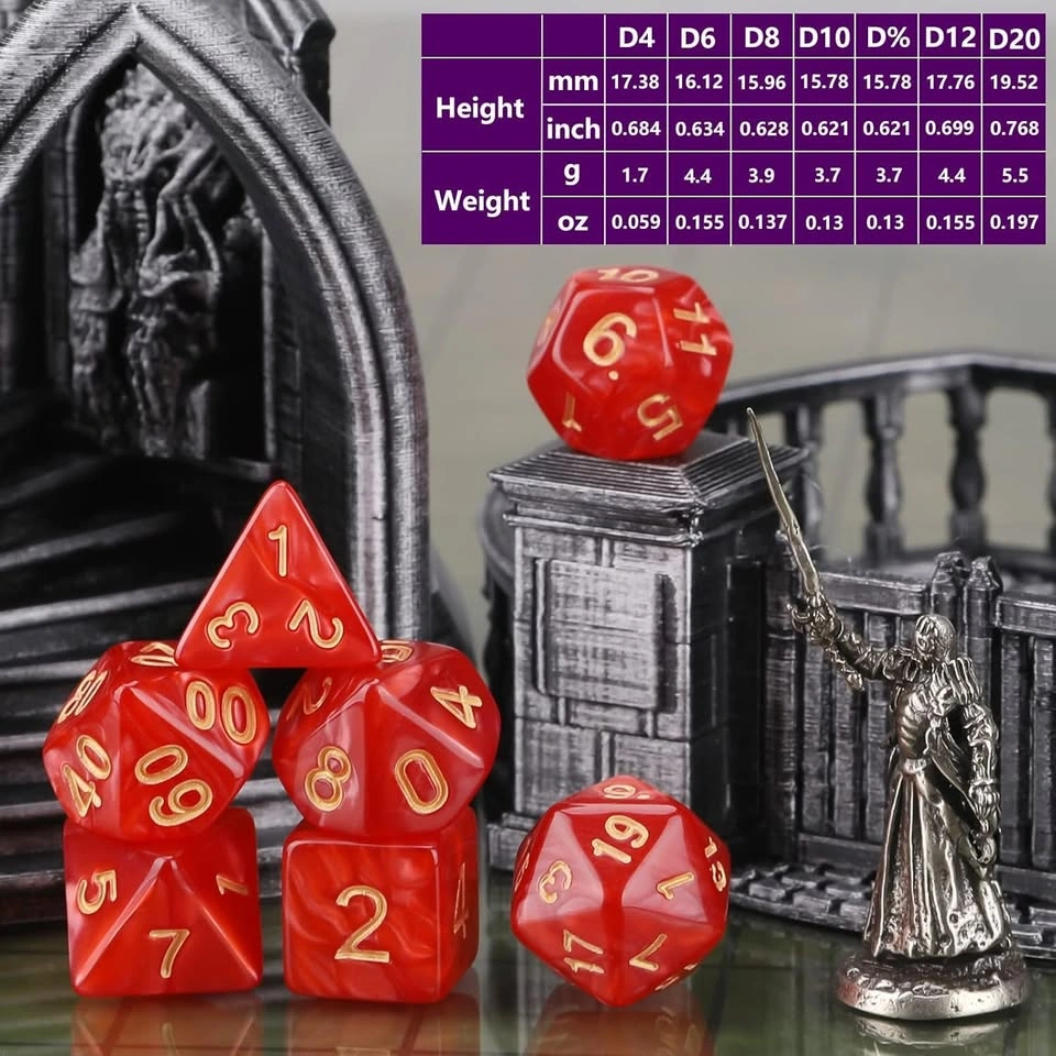 Lot of 70-Piece Polyhedral Dice Sets (10 Sets of 7) with Bag - photo 5
