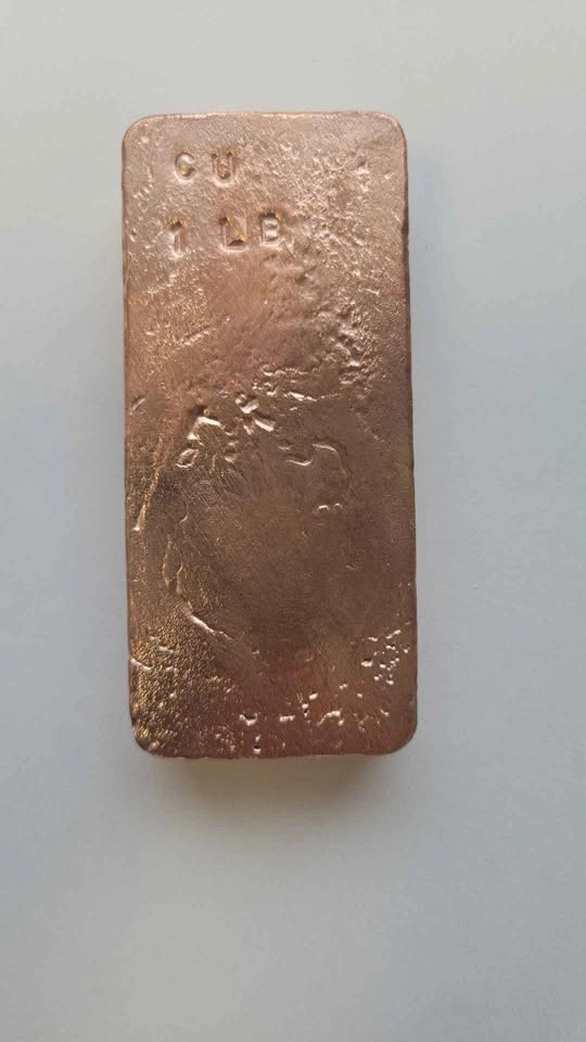 1 LB Raw 999 Fine Collectible Copper Bar - photo 2
