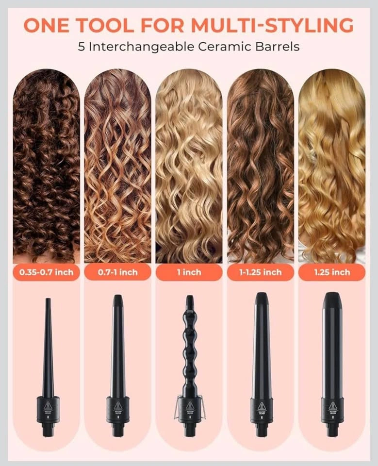 5 in 1 Curling Wand Iron Set - photo 2