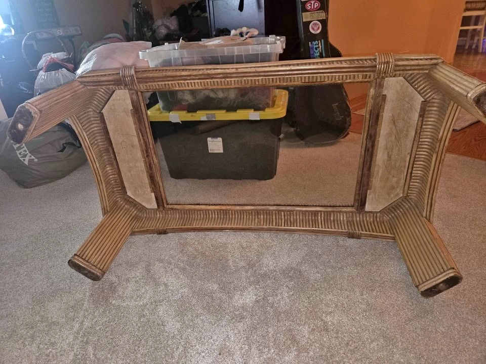 Vintage rattan coffee table