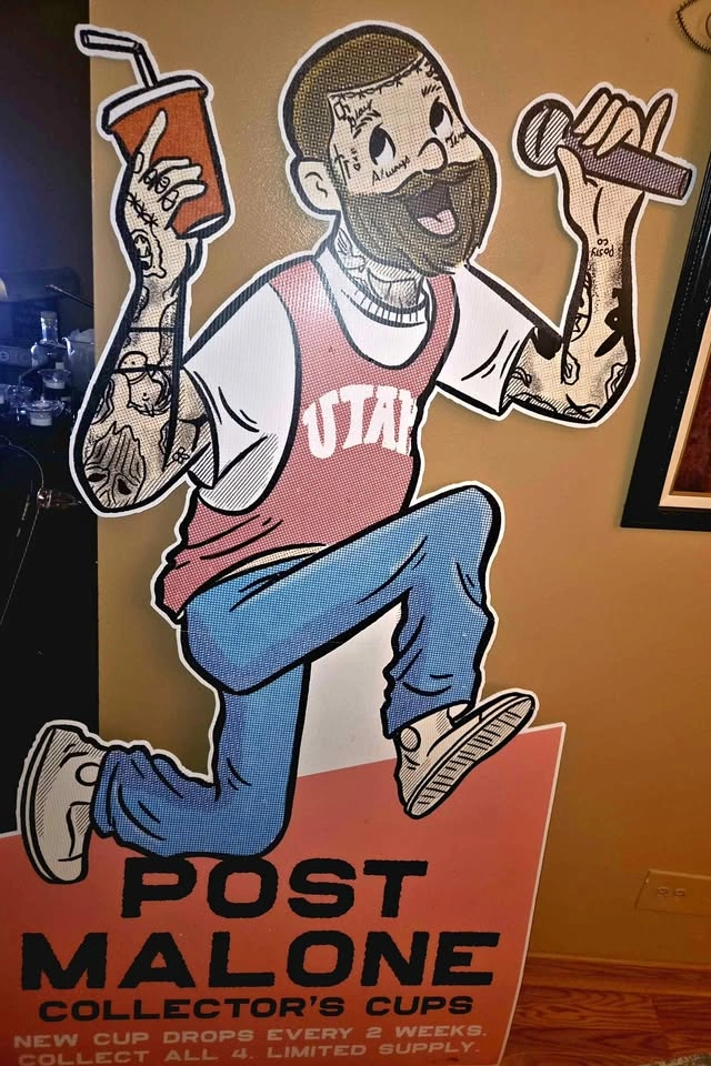 Post Malone Raising Cane's Limited Edition Life Size Standee