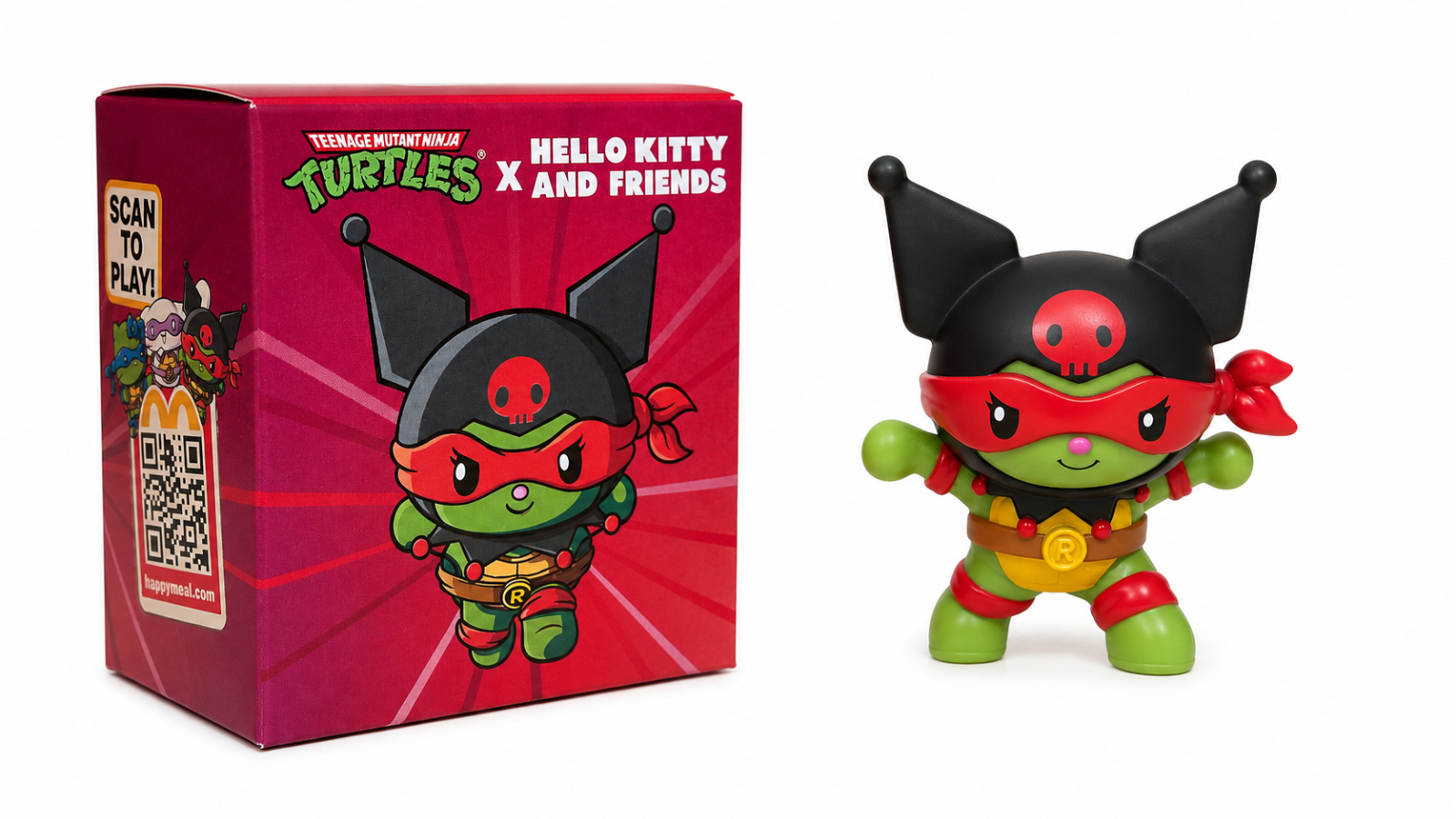 TMNT Hello Kitty Kuromi x Raphael Red NEW McDonalds Toy 2025