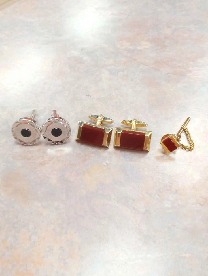 Vintage Cufflinks and Tie Tack Set - photo 2