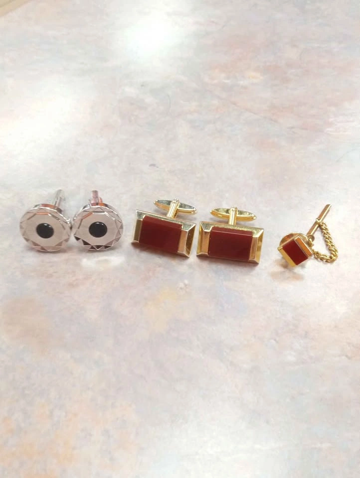 Vintage Cufflinks and Tie Tack Set - photo 3