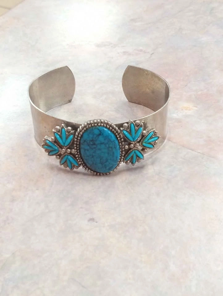 Lot of 3 Vintage Bangle Bracelets Assorted Metals Price Firm - photo 2