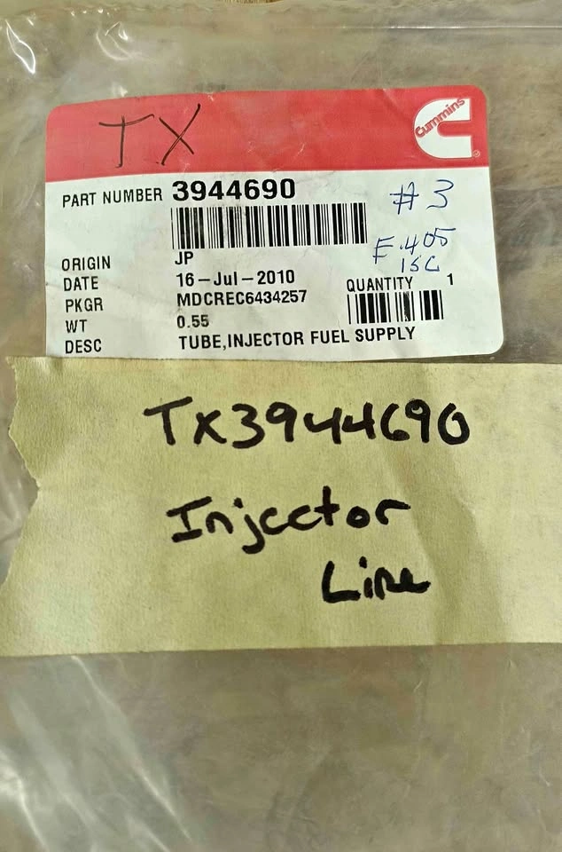 Cummins 3944690 Tube, Injector Fuel Supply