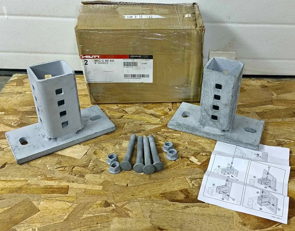 Hilti Connector MIC-C90-AA Concrete #304825 Galvanised Baseplate
