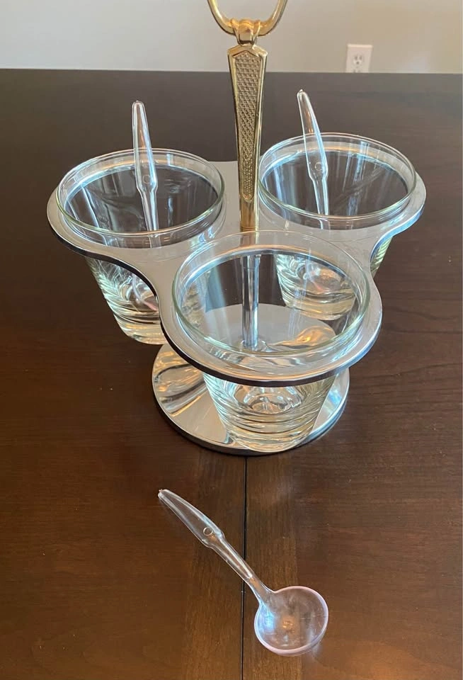 Vintage MCM Kromex Condiment Server Lazy Susan/Carousel - photo 3