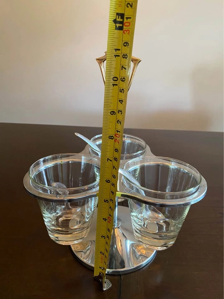 Vintage MCM Kromex Condiment Server Lazy Susan/Carousel - photo 4