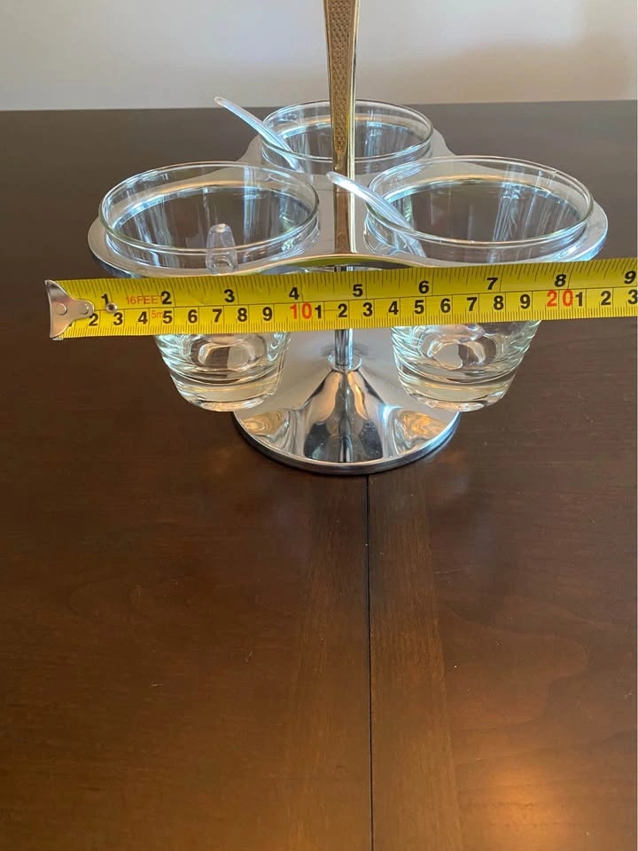 Vintage MCM Kromex Condiment Server Lazy Susan/Carousel - photo 5