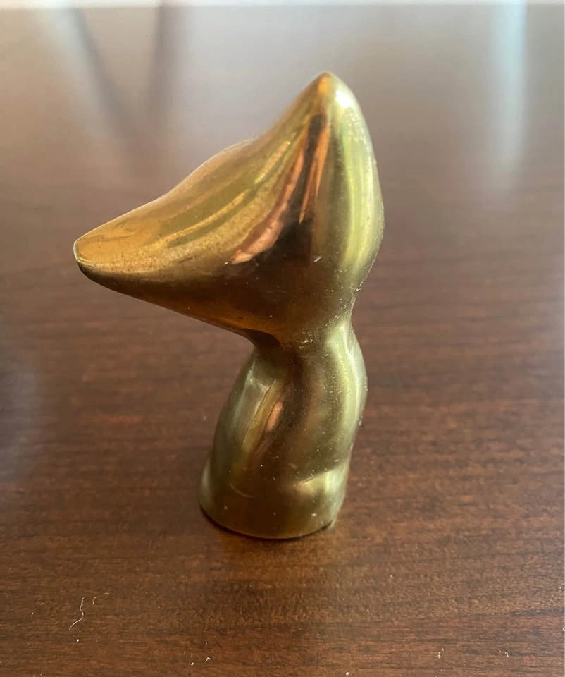 Vintage Solid Brass Cat Figurine - photo 4