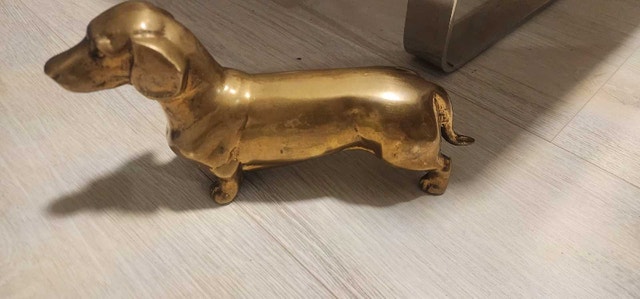 Brass Dachshund Figurine