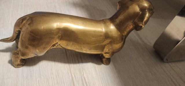 Brass Dachshund Figurine - photo 3