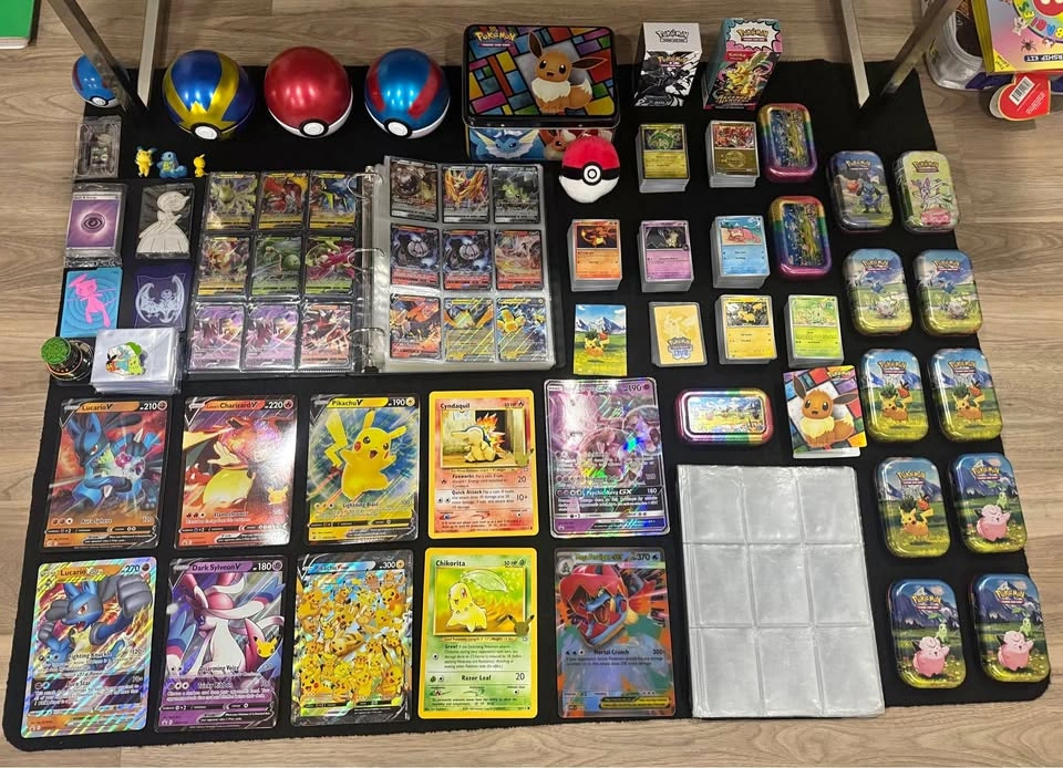 Pokemon Collection Lot - 700+ Cards, Tins, Binders & More