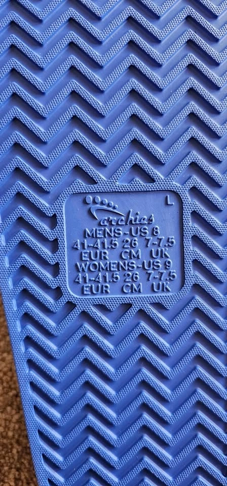 Archies Capris Blue Arch Support Slides Mens US 8 / Womens US 9 - photo 3