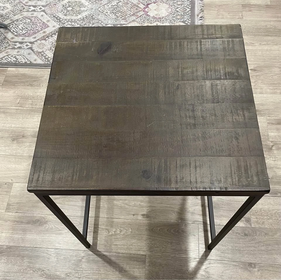Minimal Table of Solid Wood Top - photo 2