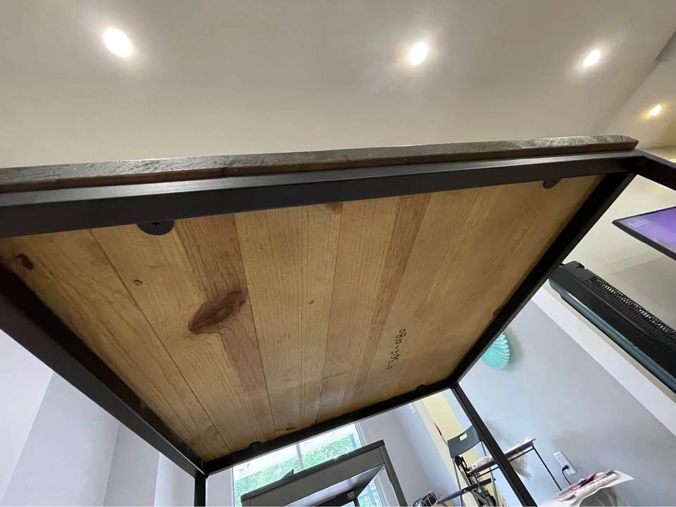 Minimal Table of Solid Wood Top - photo 4