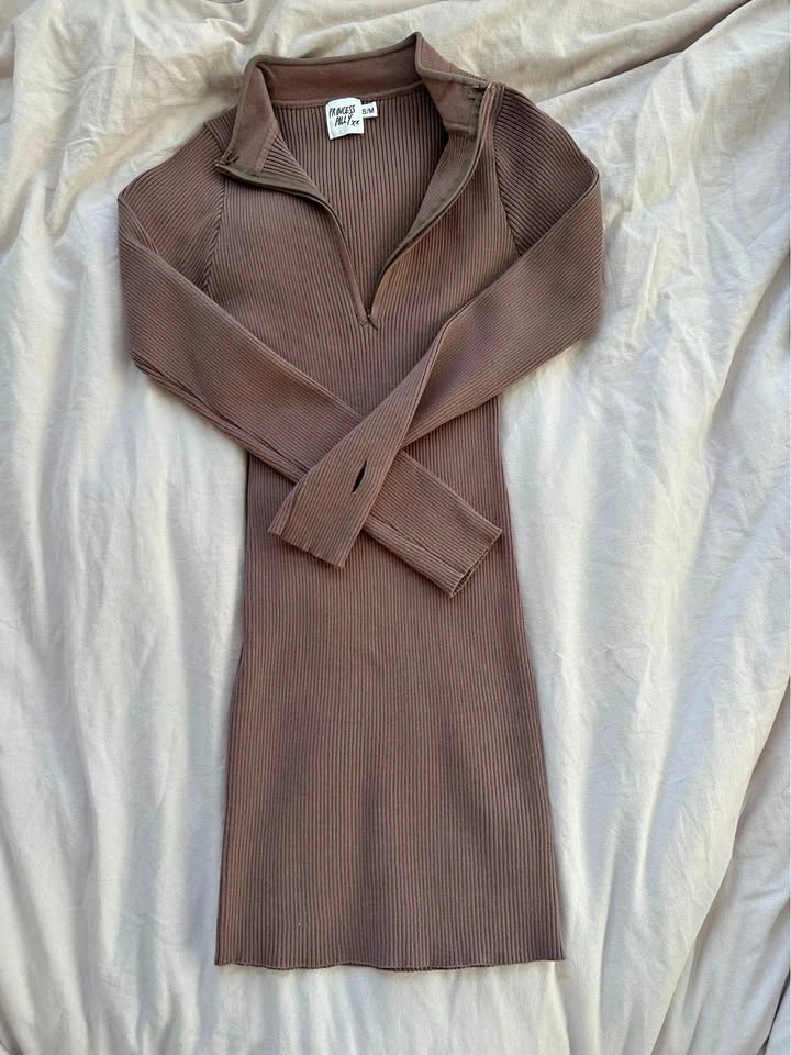 Princess Polly Ribbed Long Sleeve Dress