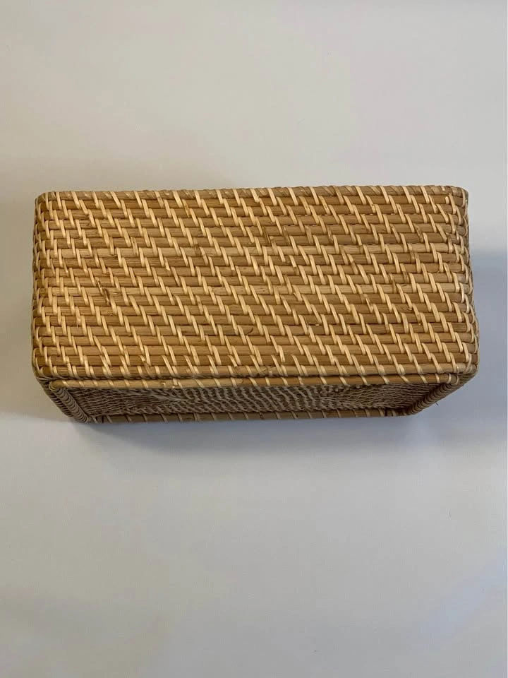 Woven Rattan rectangular basket made from natural rattan - photo 5