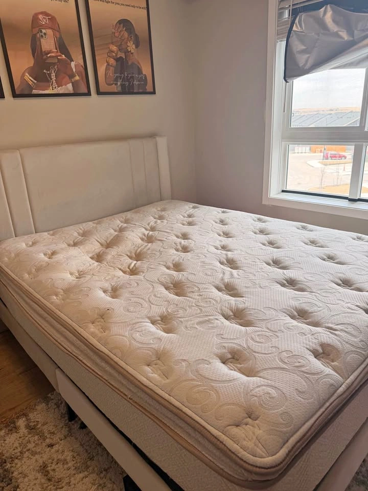 Queen mattress and bedframe