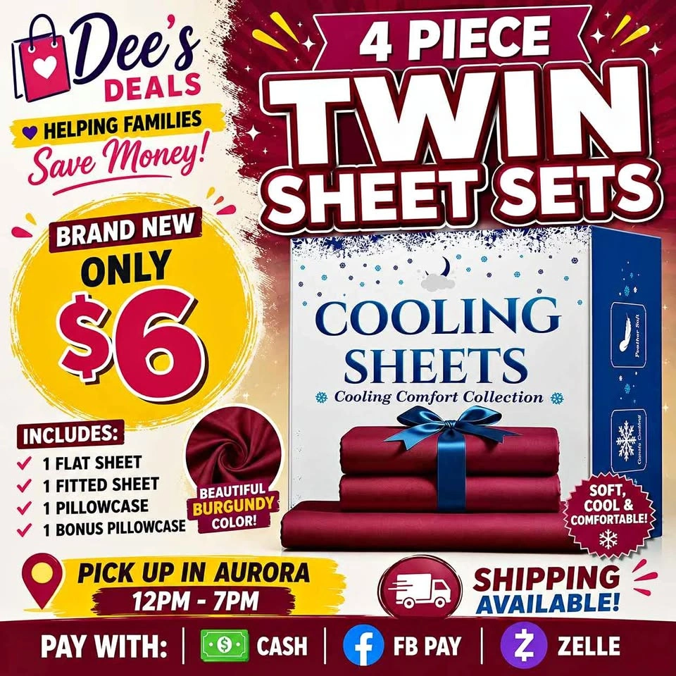 Twin set cooling sheets only $6