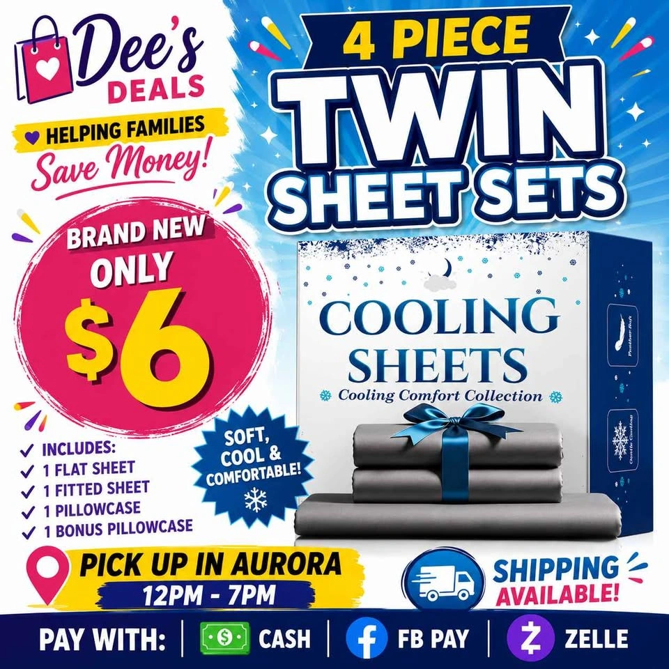 Twin set cooling sheets only $6 - photo 2