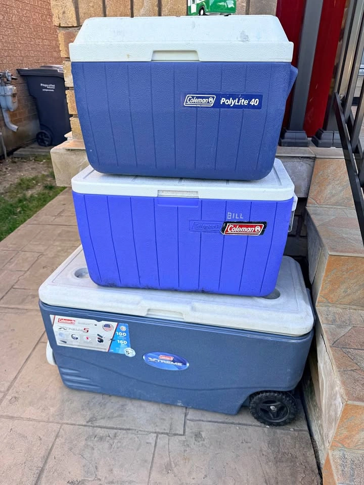 100, 60 and 40 quart coolers