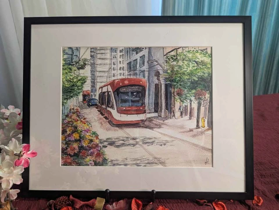 Watercolor Toronto Street Car