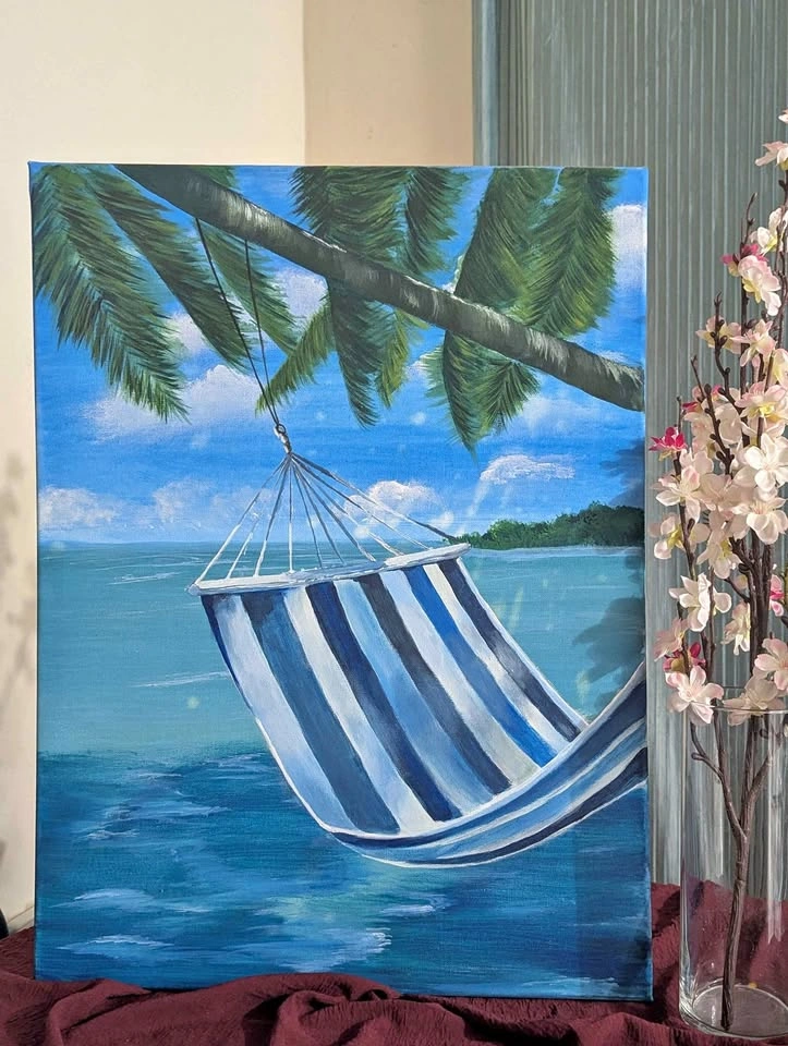 Handmade painting| acrylic| sea| tropical