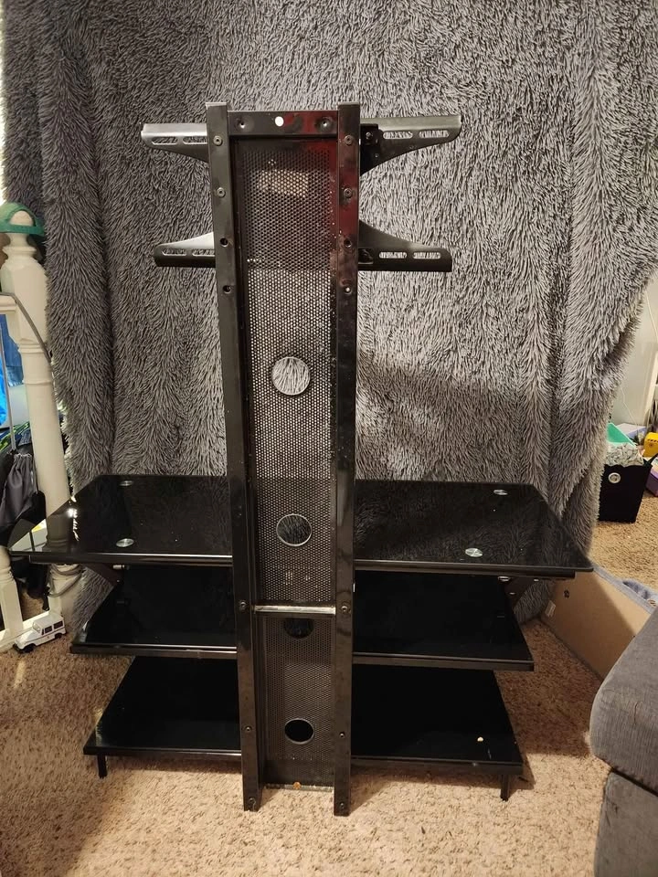 Tempered glass TV stand