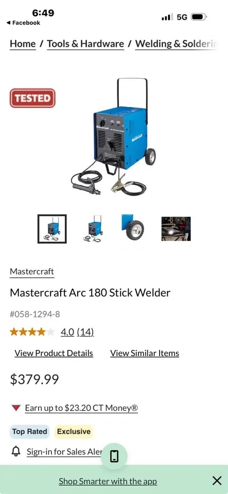 Mastercraft Arc Stick Welder - photo 5