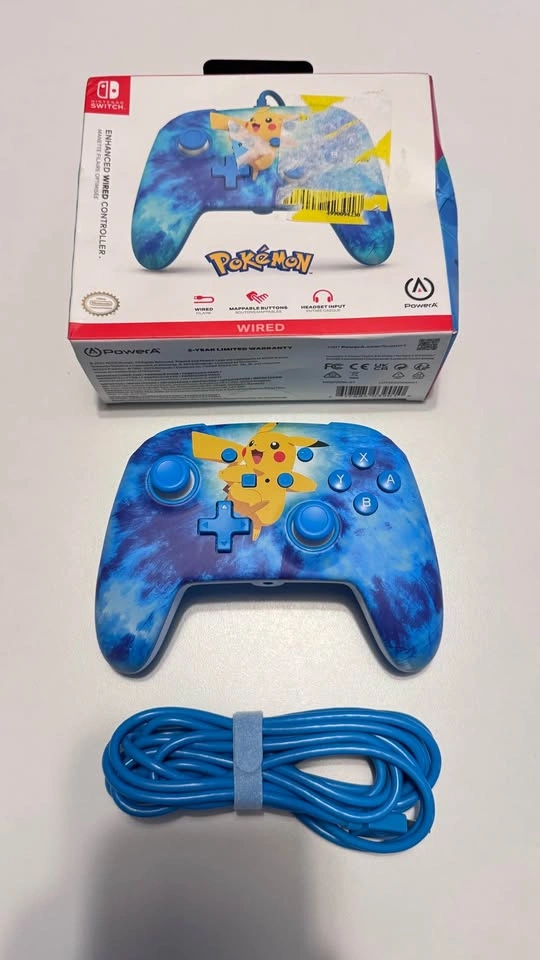 New - PowerA Nintendo Switch Enhanced Wired Controller Pikachu - photo 2
