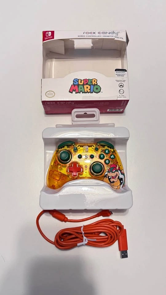New - Rock Candy Wired Controller for Nintendo Switch Bowser Edi