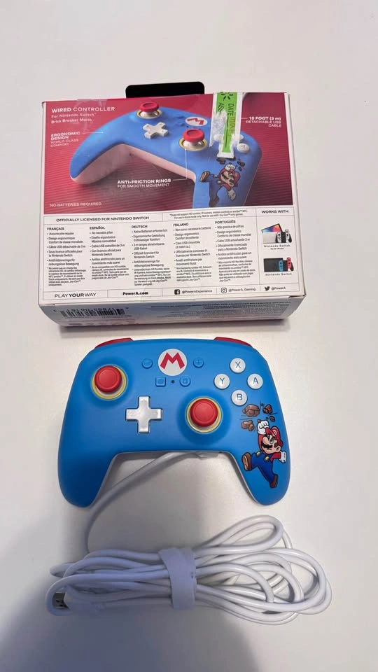 PowerA Nintendo Switch Wired Controller Super Mario Mario Blue - photo 2