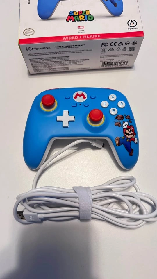 PowerA Nintendo Switch Wired Controller Super Mario Mario Blue - photo 3