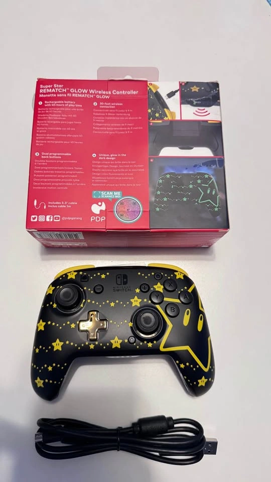 PDP REMATCH GLOW Wireless Controller Super Mario Nintendo Switch - photo 2