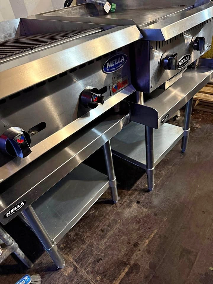 commercial countertop gas griddle manufactured by Nella