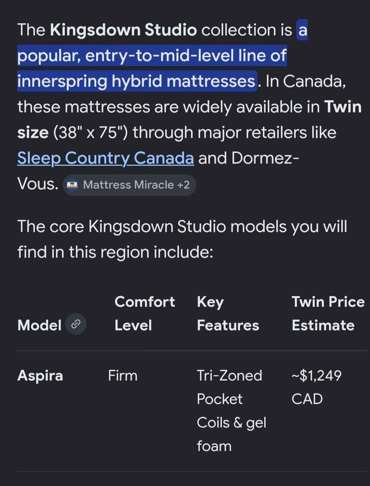 Kingsdown Studio twin mattress - photo 4