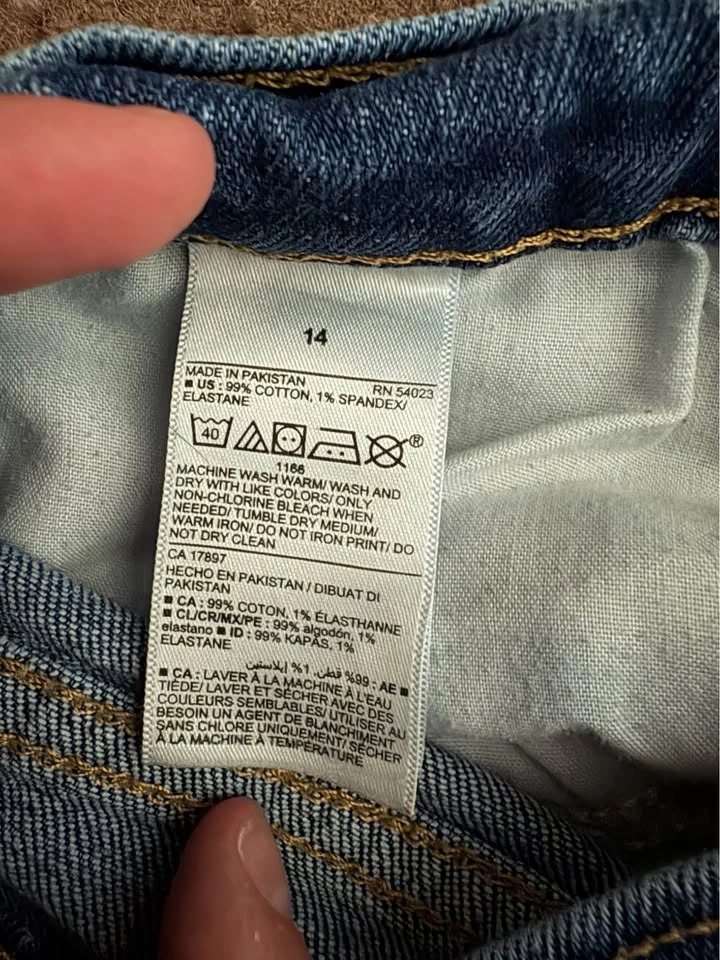 Old Navy Sky Hi Straight Extra High Rise Distressed Jeans (14) - photo 3