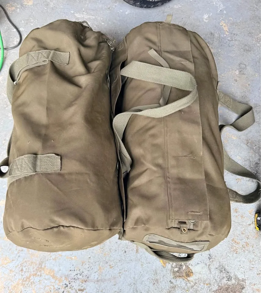 Military Style Canvas Duffel Bags (Heavy Duty) – Set of 2