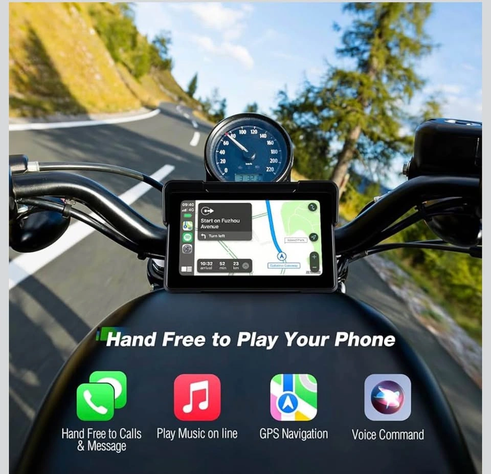 7” Waterproof Motorcycle CarPlay Display with Cameras - photo 2