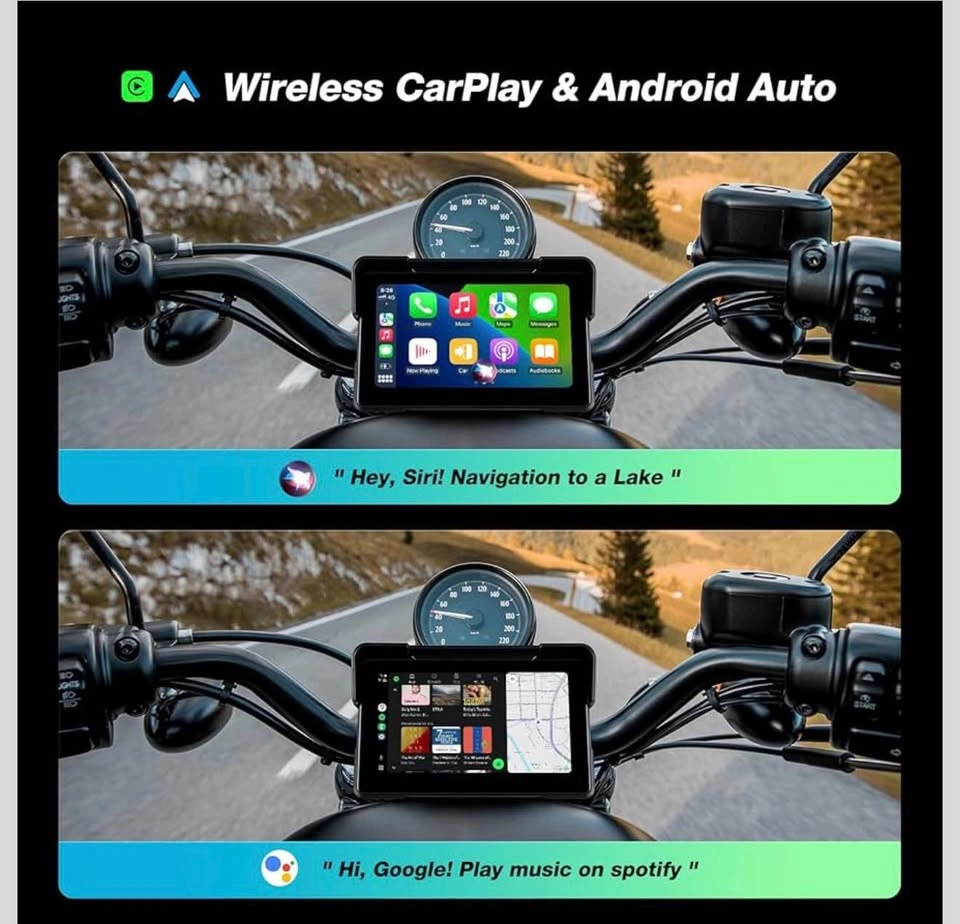 7” Waterproof Motorcycle CarPlay Display with Cameras - photo 5