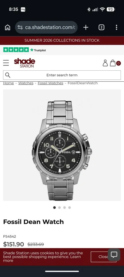 FOSSIL DEAN COLLECTION STEEL WATCH - photo 2