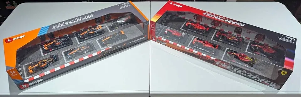 McLaren and Ferrari Burago 1/43 sets