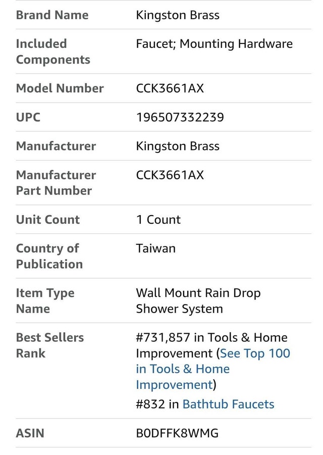 Kingston Brass Kingston Wall Mount Rain Drop Shower System - photo 5