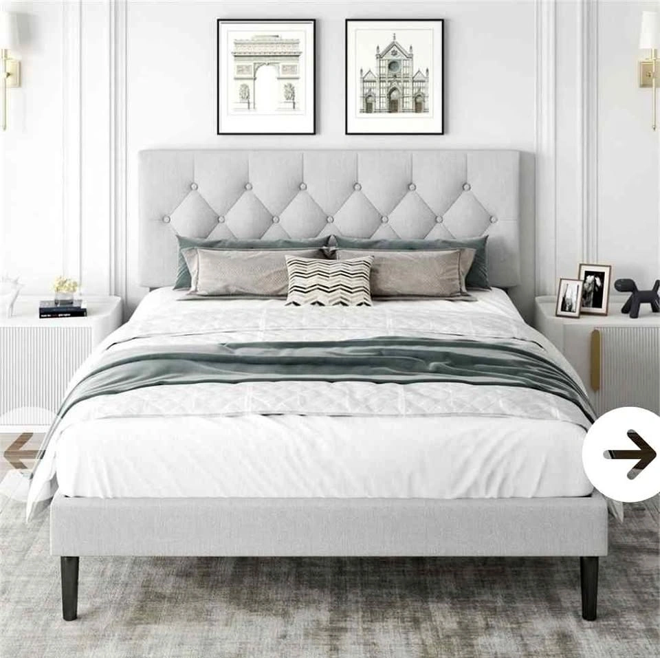 Queen Platform Bed with Headboard