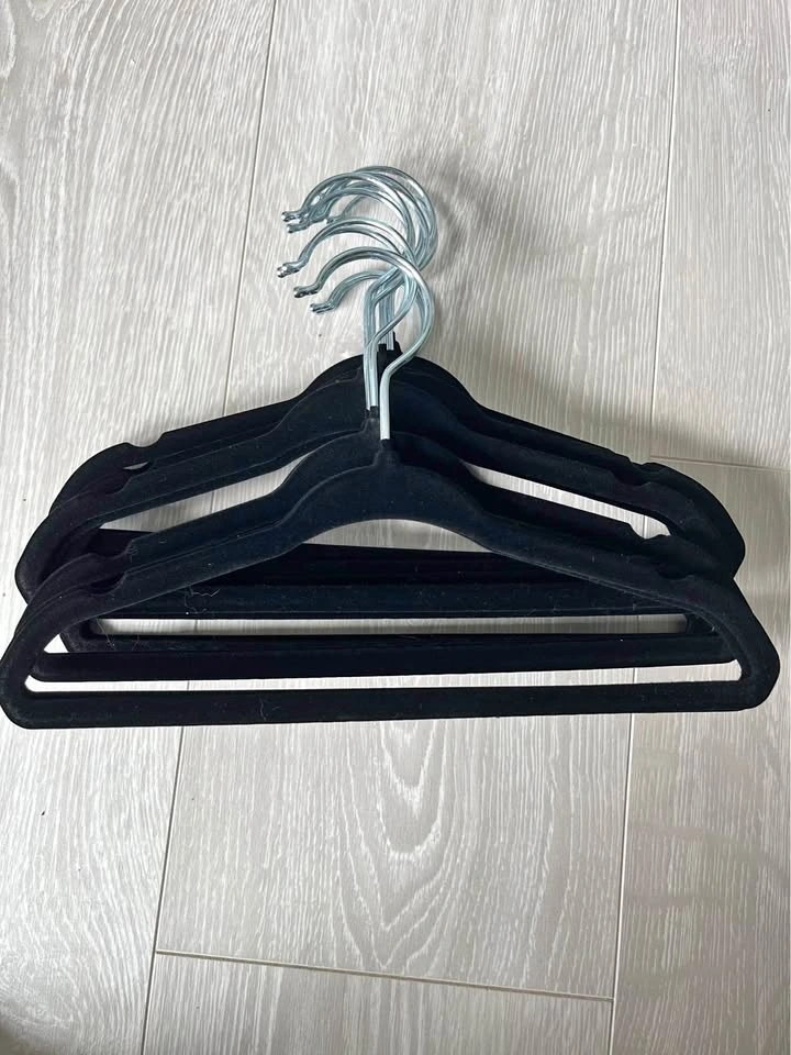 Black Velvet Clothes Hangers - babies